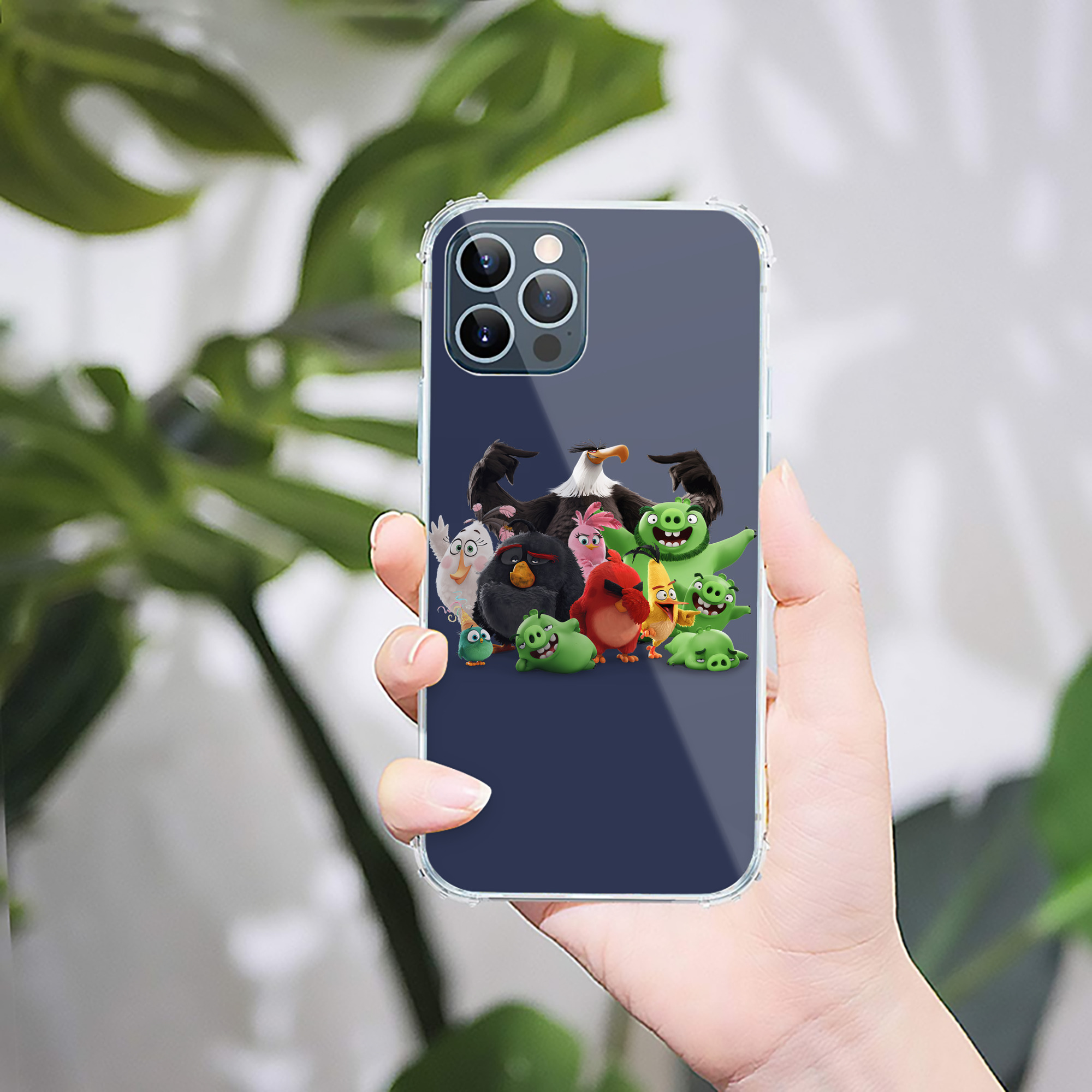 （画像用） Angry Birds アングリーバード 【iPhone 12シリーズ対応】透明スマホケース（クリアソフトケース）